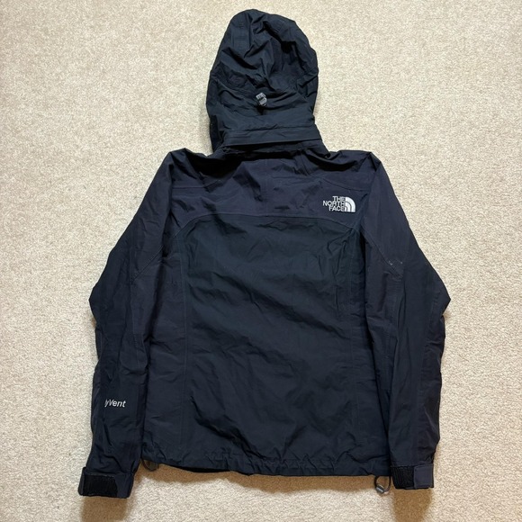 The North Face HyVent Jacket Womens Small Black Waterproof Hooded Ski Hiking - Picture 2 of 16